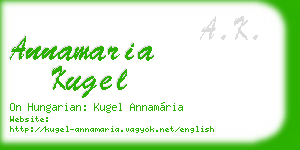 annamaria kugel business card