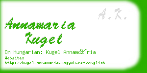 annamaria kugel business card